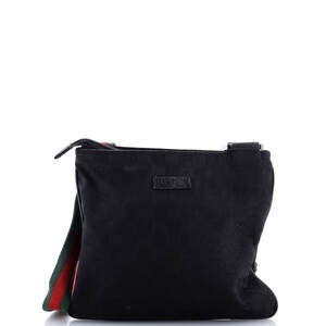 Gucci Web Strap Messenger Bag Gg Canvas #188398G99B